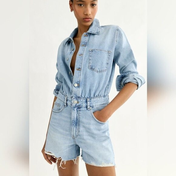 Boss in Denim: Zara Utility Romper – S - Picture 1 of 4